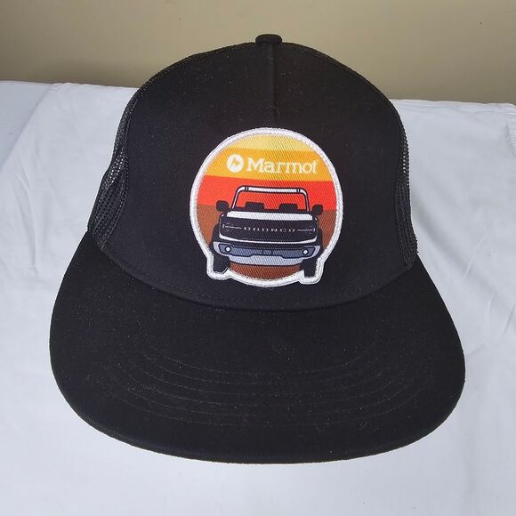 Marmot Bronco Cap Hat Adult Mens SnapBack Trucker Meshback Car Embroidered Logo - Picture 2 of 7